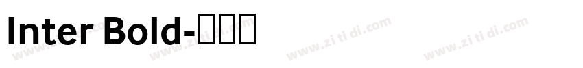 Inter Bold字体转换